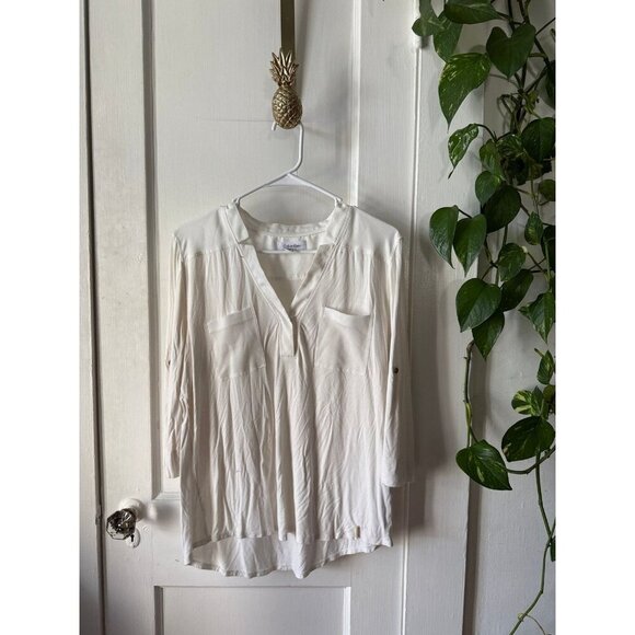 Calvin Klein women’s size medium white blouse - Picture 1 of 7